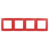 12-5004-23 Рамка на 4 поста, 2, красный (10/100/2000) Б0019415