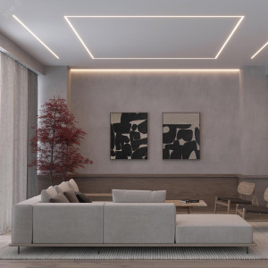 Профиль STRETCH-20-WALL-D-SIDE-2000 WHITE 042945, Алюминиевый профиль SLOTT for ARLIGHT для монтажа натяжных потолков (контурная подсветка). Самонесущая конструкция для крепления натяжного потолка с пазом для установки светодиодной ленты. Для создания световых линий в натяжных потолках. Демпферная систем