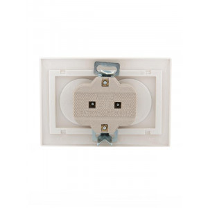 Розетка 2-м СП Mira 16А IP20 без заземл. со вставкой керамика жемчуж./бел. перламутр. 701-3030-128