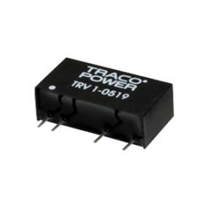 TRV 1-1212, Преобразователь DC/DC на печатную плату вход 12В выход 12В 0.084A 1Вт 4-Pin SIP