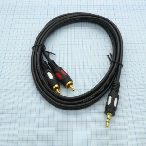 Шнур Джек3,5шт.- 2RCA  (1.5 м) Premier, Шнур Джек3,5шт.- 2RCA  (1.5 м) Premier