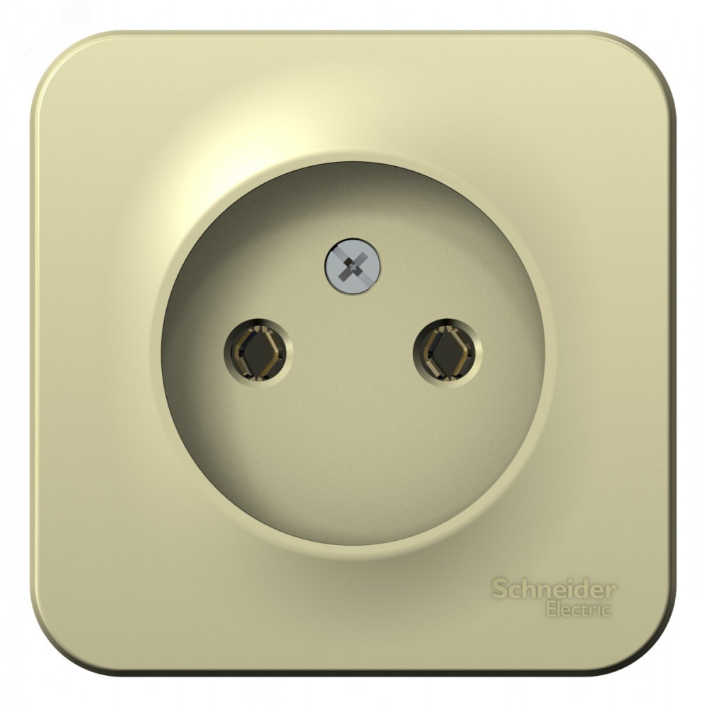 Изображение товара Розетка 1-м ОП Blanca 16А IP20 без заземления и шторок, бежевый SE BLNRA000117