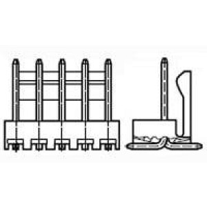 3-647168-3, Соединитель провод-плата оконечный 3 контакт(-ов) 2.54мм прямой для поверхностного монтажа коробка/картон