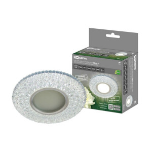 Светильник встраиваемый СВ 03-15 MR16 50Вт G5.3 LED подсветка 3 Вт зеркальный/хром SQ0359-0145