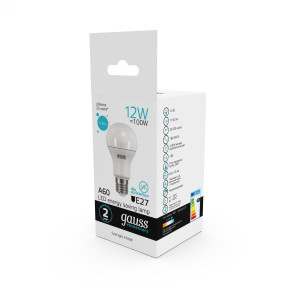 Лампа светодиодная Elementary 12Вт A60 грушевидная 4100К нейтр. бел. E27 1150лм 23222