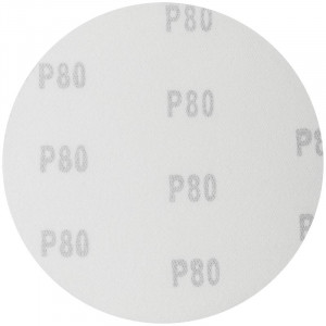 Круги шлифовальные сплошные (липучка), алюминий-оксидные, 125 мм, 5 шт Р 80 39654