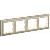 BRITE Рамка 4-мест. РУ-4-Бр беж./шамп. BR-M42-12-3-K10