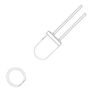 VAOL-5MCE2, Стандартные светодиоды - Сквозного монтажа Yellow Diffused 590nm 80mcd