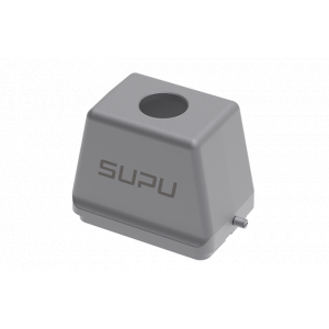 Крышка разъема S48B-TE-2B-M50, Крышка разъема на кабель, типоразмер 48B, без уплотнителя, 1 отверстие с резьбой для кабельных вводов M50x1,5, с верхним расположением, без защелки (упоры под одну защелку), материал корпуса: алюминиевый сплав