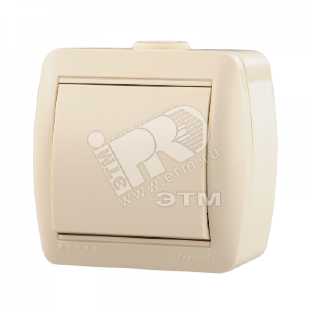 Изображение товара Выключатель одноклавишный Nata 10А IP20 корпус кремовый монтаж винтовой