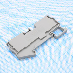 GP2.5-4-GY, Проходная клемма, 4 точки подключения, тип фиксации провода: Push-in, номинальное сечение: 2.5 мм кв., 24A, 800V, ширина: 5,2 мм, цвет: серый, втычная перемычка, тип монтажа: DIN35