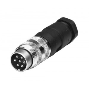 T 3504 002, DIN Connectors STRAIGHT MALE 8P 6-8MM SLVR PLT