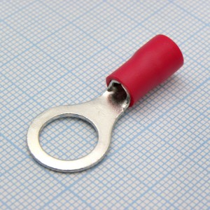 RV5.5-10  Red, наконечник кабельный кольцевой с изоляцией d=10.5мм, сеч. пров.4.0-6.0мм2