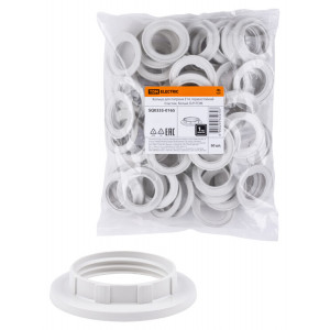 Кольцо для патрона Е14, термостойкий пластик, белый, Б/Н SQ0335-0165