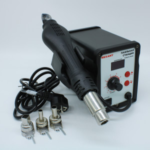 Паяльная станция R858D, Паяльная станция (термофен), модель R858D, термовоздушная, цифровая, 100-500°C, LED дисплей