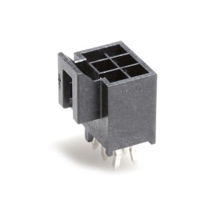 105310-1206, Проводные клеммы и зажимы NanoFit Hdr Vrt 6Ckt DR KNK Pns Blk 15Au