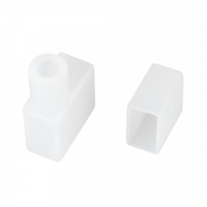 Заглушка MOONLIGHT-CAP-06x12mm-BOTTOM-S-SET 041060, Комплект силиконовых заглушек для гибкого неона MOONLIGHT, сечение 12х6 мм. В комплекте заглушка с выводом под кабель питания (вверх/вниз относительно линии сечения ленты) и глухая заглушка. Использовать с герметиком.