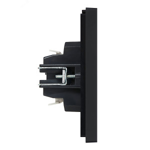 Выключатель 2-кл. СП FORTE&PIANO 10А FP106 с индикацией черн. IEK FP-V20-1-10-1-K02