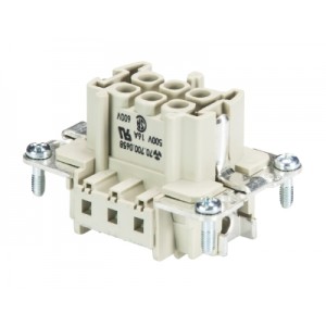 Розеточная контактная вставка 72.700.0658.0, Розеточная контактная вставка, обжимная фиксация, 6 полюсов + PE, типоразмер 6B, 690V, 16A, (обжимные контакты поставляются отдельно)