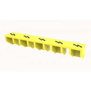 Табличка предупредительная EEA16-05P-18, Табличка предупредительная, для клемм 16 мм кв., шириной 12 мм, цвет: желтый