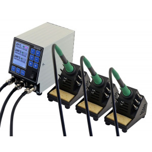 Паяльная станция НеоТерм-3С 220В без инструмента, Трехканальная паяльная станция НеоТерм-3С, 150Вт 220В. Комплект поставки: блок управления, подставка НЕО-1 для паяльника. Инструменты заказываются отдельно.