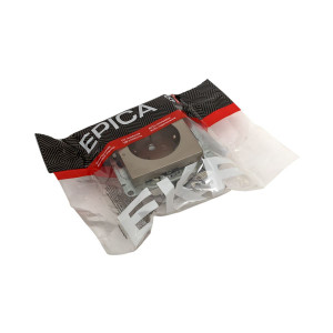 Механизм розетки, 16А, с заземлением, без шторок, шампань Эпика EKF UP1-SOC-110