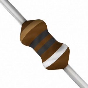 B82141A1103K000, Катушка индуктивности на цилиндрическом сердечнике высокочастотная 10мкГн ±10% 1мГц 55Q-фактор Феррит 410мА 600мОм по постоянному току аксиальная автомобильного применения лента в коробке