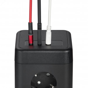 DOMINIC Удлинитель У08K 8 мест 2P+PE 1,5м 3х1,0мм2 16А/250В USB A+C 20Вт черный IEK DN-YP30-16-08-01-ZKU-K02