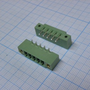 15EDGRM-3.5-05P-14-00A(H), Разъемный клеммный блок на плату, 5 контактов. Серия 15EDGRM-3.5