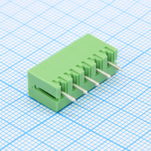 ECH381V-05P, Колодка клеммная (розетка) на плату 5 контакт(ов) шаг 3.81 мм 300В 8А
