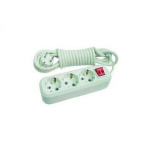 Удлинитель 3х5м с заземл. 16А IP20 с выкл. пластик. MGP214