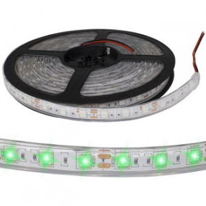 5050 300LED IP68 12V GREEN, LED-лента/ зеленый/ 565nm/ 60LED на метр/ U=12V герметичная