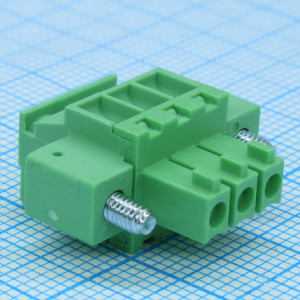 15EDGKAM-3.5-03P-14-100A(H), Разъемный клеммный блок, 3 контакта шаг 3.5мм