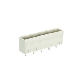 Вилочный разъем на плату 8413 S/5 G OB, Вилочный разъем, вертикальный, на плату, шаг: 7.5 мм, 5 полюсов, фиксация на плате пайкой, исполнение: без маркировки, 690V, 12А, цвет: серый