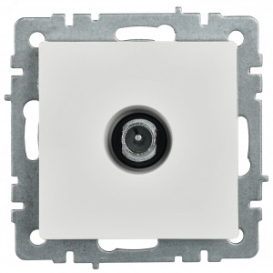 BRITE Розетка TV проходная РТВ10-0-БрБ белый BR-A10-P-K01