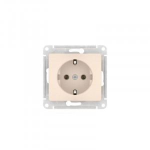 Розетка Glossa 16А с заземл. быстрозажим. клем. механизм беж. SE GSL000243S