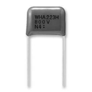 ECWH8273HA, Конденсатор металлоплёночный полипропиленовый 0.027мкФ 800В пик-пик 3%( 15.7х7.6х12мм) радиальный 12.5мм 105°С пакет