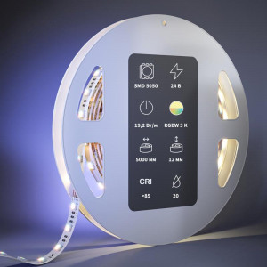 Лента светодиодная 24В 5050 19.2Вт/м 3000К IP20 (уп.5м) Maytoni 201134