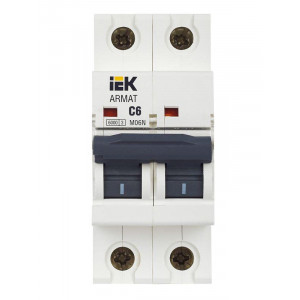 Выключатель автоматический модульный 2п C 6А M06N ARMAT IEK AR-M06N-2-C006