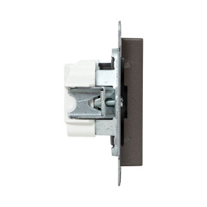 Механизм розетки, 16А, без заземления, со шторками, мокко Эпика EKF UP1-SOM-101