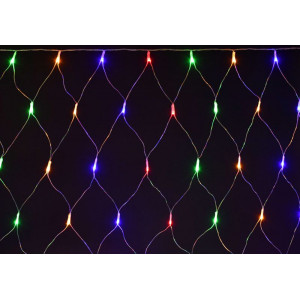 Гирлянда "Сеть" 1.5х1.5м 160LED RGB IP20 провод прозр. 230В с контроллером 8 режимов LGDB410-3-160-L1-T-S-44