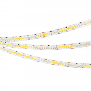 Лента RT-A252-10mm 24V Warm2700 (11 W/m, IP20, 2835, 5m) 022653(2), Светодиодная лента RT-A252, открытая. Светодиоды 2835, 252 шт/м (1260 шт на 5 м), белая плата, ширина 10 мм, скотч 3M. Цвет ТЁПЛЫЙ 2700 K, цветопередача CRI>85, угол 120°. Питание 24V, мощность 11 Вт/м (55 Вт на 5 м). Размеры 5000x10x1.5 мм. Мин. отрезок