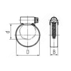 Хомут червячный PL-9 (10-16)/W1 68981