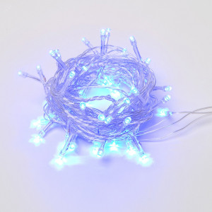 Гирлянда светодиодная с контроллером, 5м 50 светодиодов ULD-S0500-050/DTA BLUE IP20 Синий свет Провод прозрачный UL-00005253