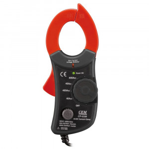 CP-03B Токовый адаптер, измерение постоянного и переменного тока до 400A, погрешность 2.5-2.8%, захват 30 мм, NCV, используется в паре с цифровым мультиметром или токовыми клещами