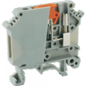 Клемма с размыкателем UKHV-2.5SK, Клемма с ножевым размыкателем, тип фиксации провода: винтовой, номинальное сечение: 2,5 мм кв., 16A, 1000V, ширина: 6,2 мм, цвет: серый, тип монтажа: DIN35