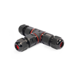 FFC-31/3Р-IP68, Кабельный коннектор ответвитель T-образный герметичный, 3 контакта сечение жил от 0.5 до 4мм2, внешний диаметр кабеля от 6 до 10мм, IP68