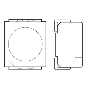HSMZ-A100-T70J1, Светодиод стандартный - Накладного монтажа AlInGaP2 Red 2 Red
