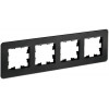 BRITE Рамка 4-мест. РУ-4-2-Бр стекло черн. RE BR-M42-G-41-K02