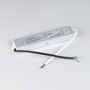 Блок питания ARPV-LG24060-SLIM-PFC-D (24V, 2.5A, 60W) 031720, Источник напряжения с гальванической развязкой для светодиодных изделий. Входное напряжение 200-240 VAC. Выходные параметры: 24 В, 2.5 А, 60 Вт. Встроенный PFC >0.98. Герметичный алюминиевый корпус IP 67. Рабочая температура -30…+50C?. Габаритные размеры